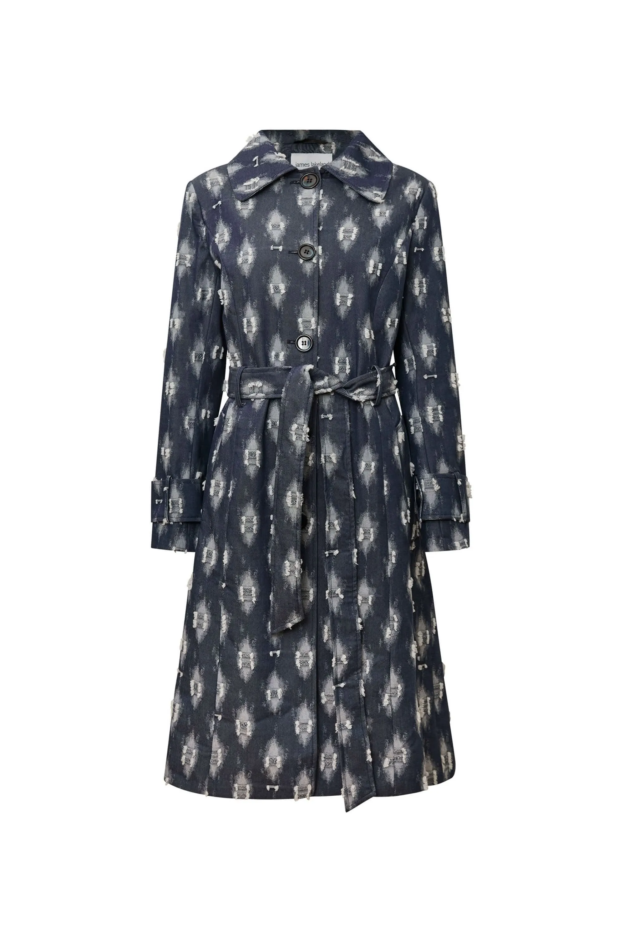 Abstract Print Trench Coat