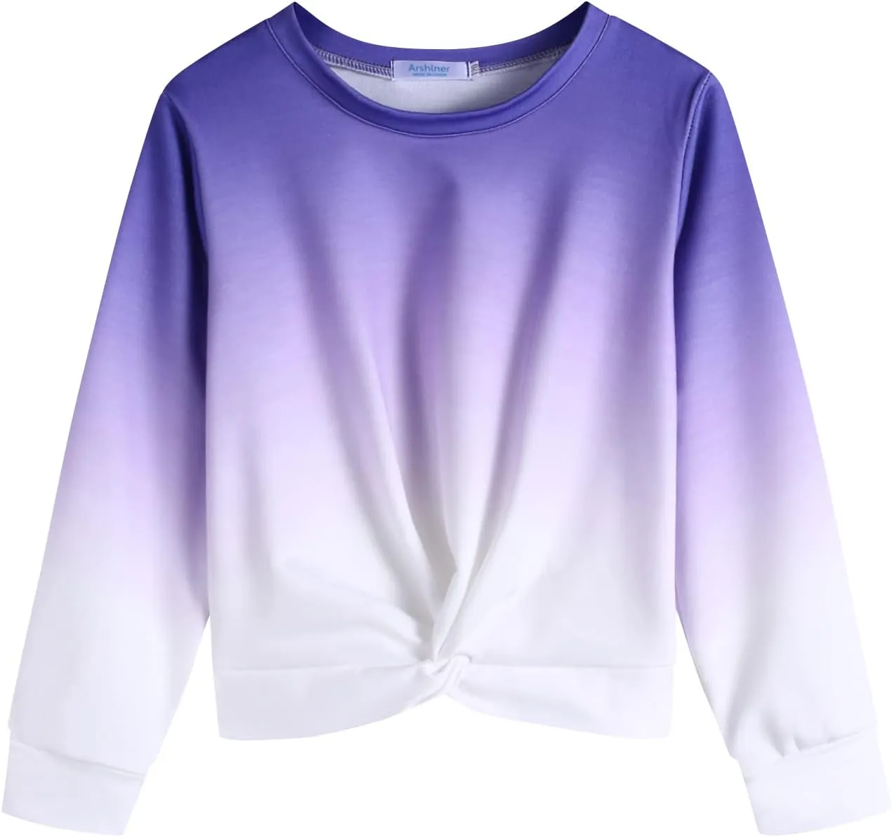 Arshiner Girls Casual Twist Front Lightweight Sweatshirt