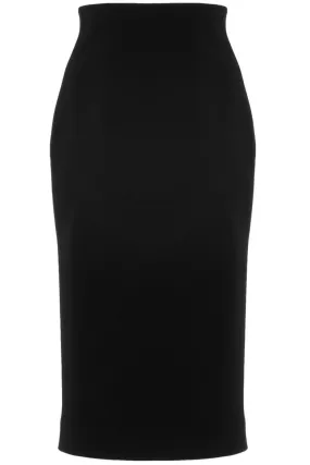 Black Back Slit Skirt