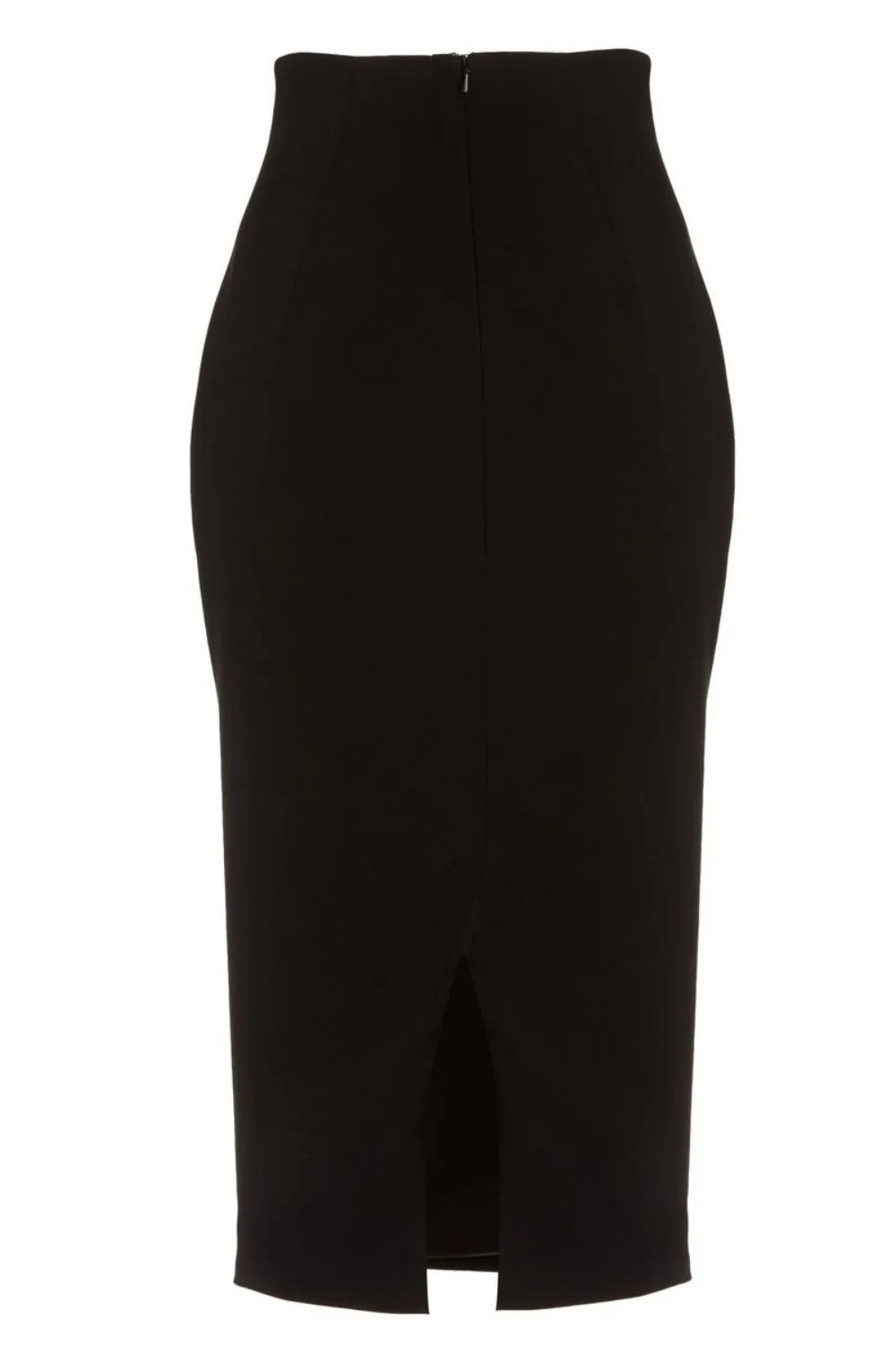 Black Back Slit Skirt