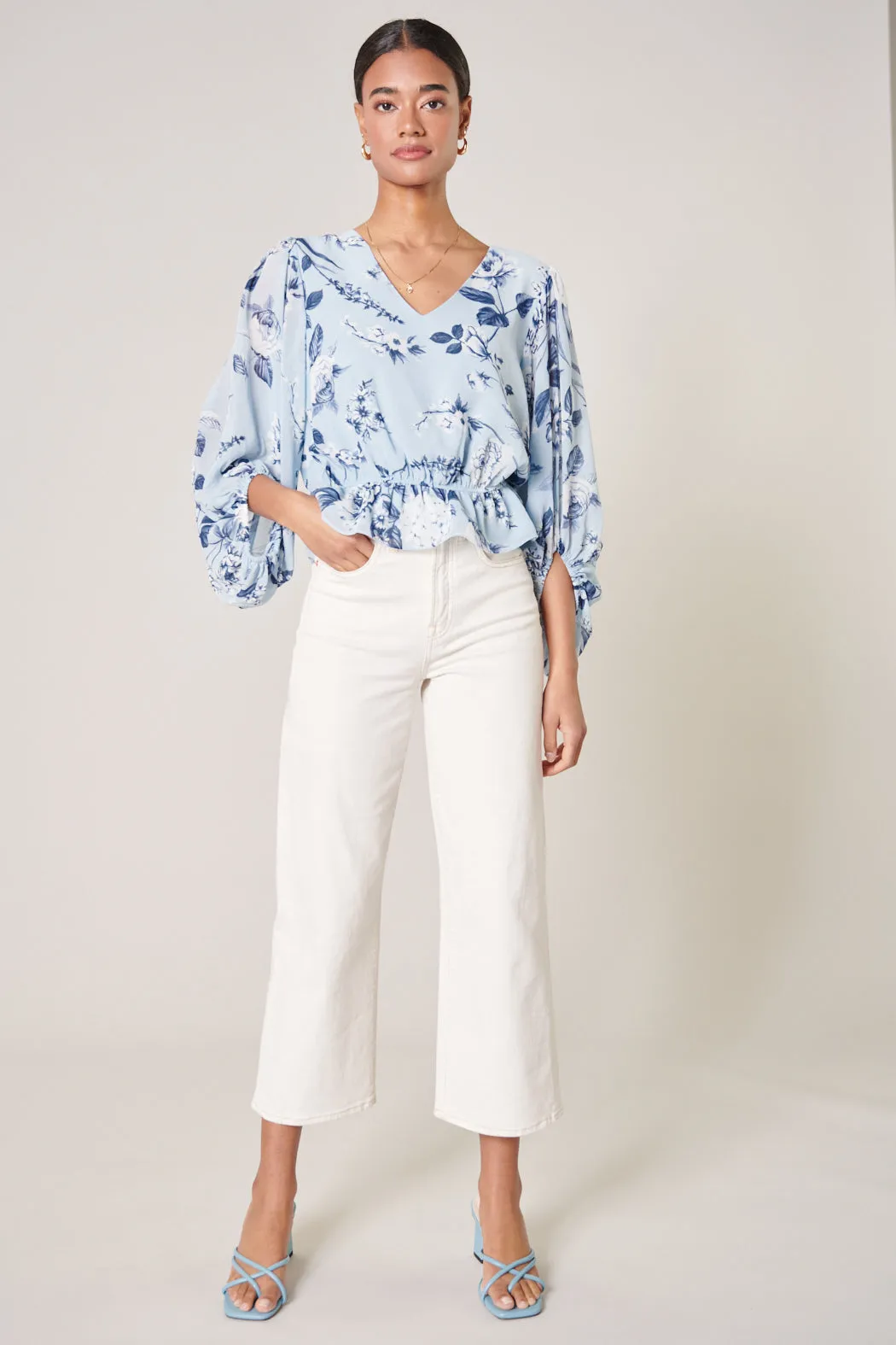 Cadaval Floral Ways Balloon Sleeve Blouse