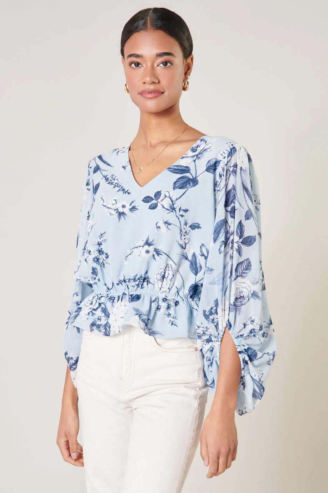 Cadaval Floral Ways Balloon Sleeve Blouse