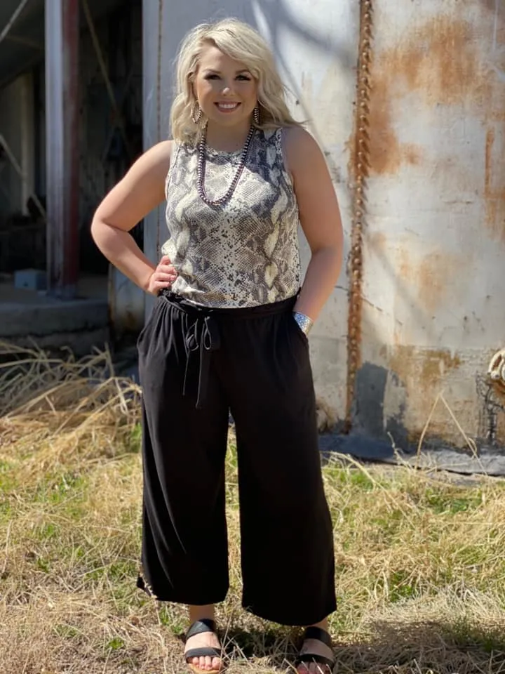 Cassidy Black Gaucho Pant by Texas True Threads