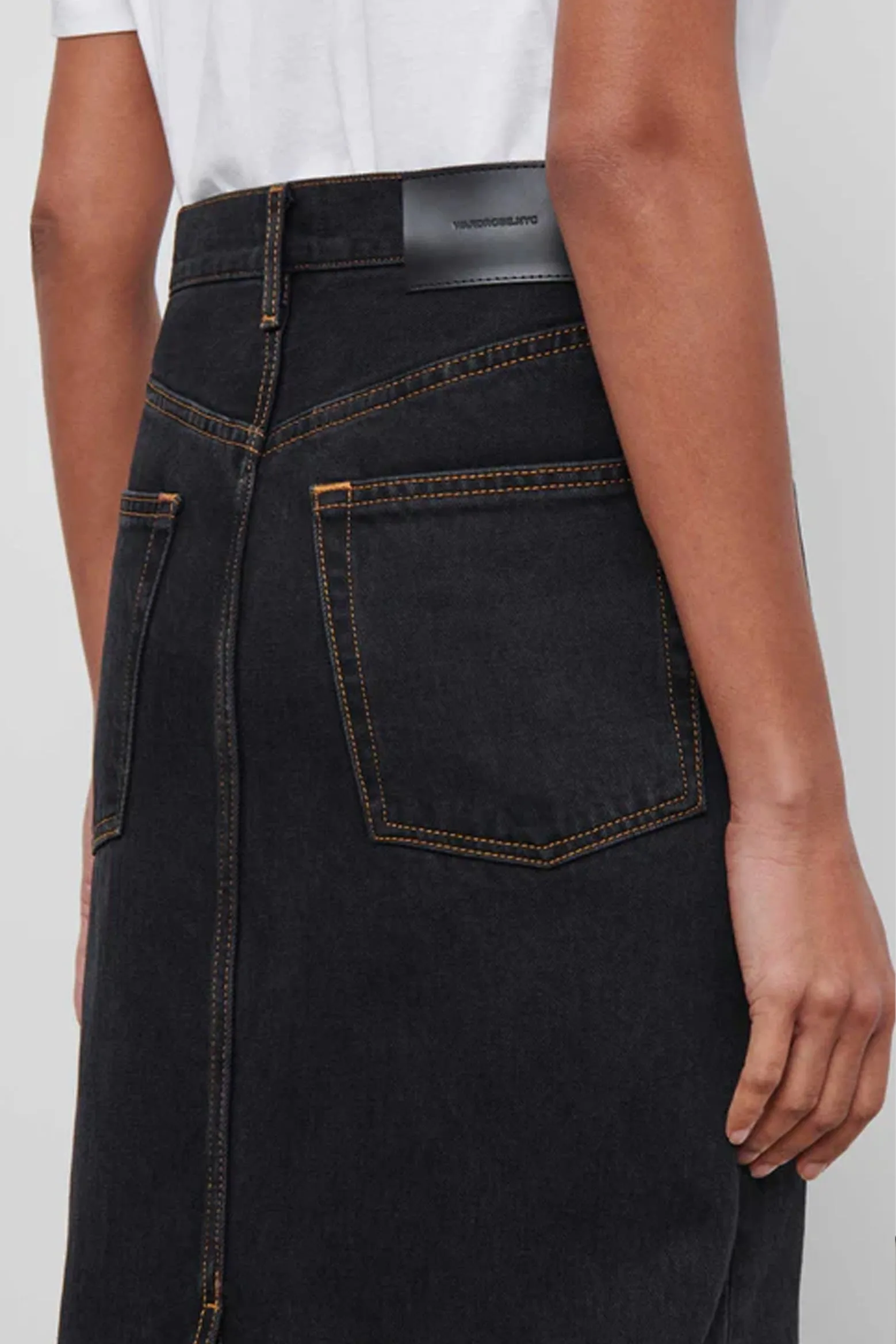 DENIM COLUMN SKIRT