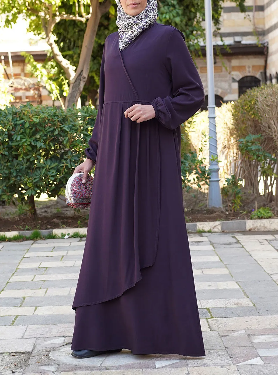 Double Layered Pleated Abaya