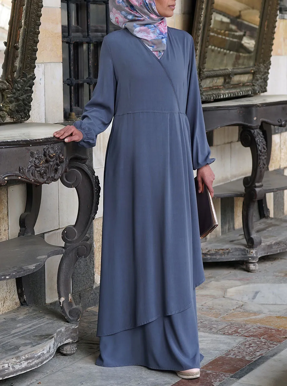 Double Layered Pleated Abaya