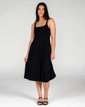 Empire Midi Dress - Black