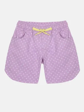 Girl's Polka Dot Printed Woven Hot Short