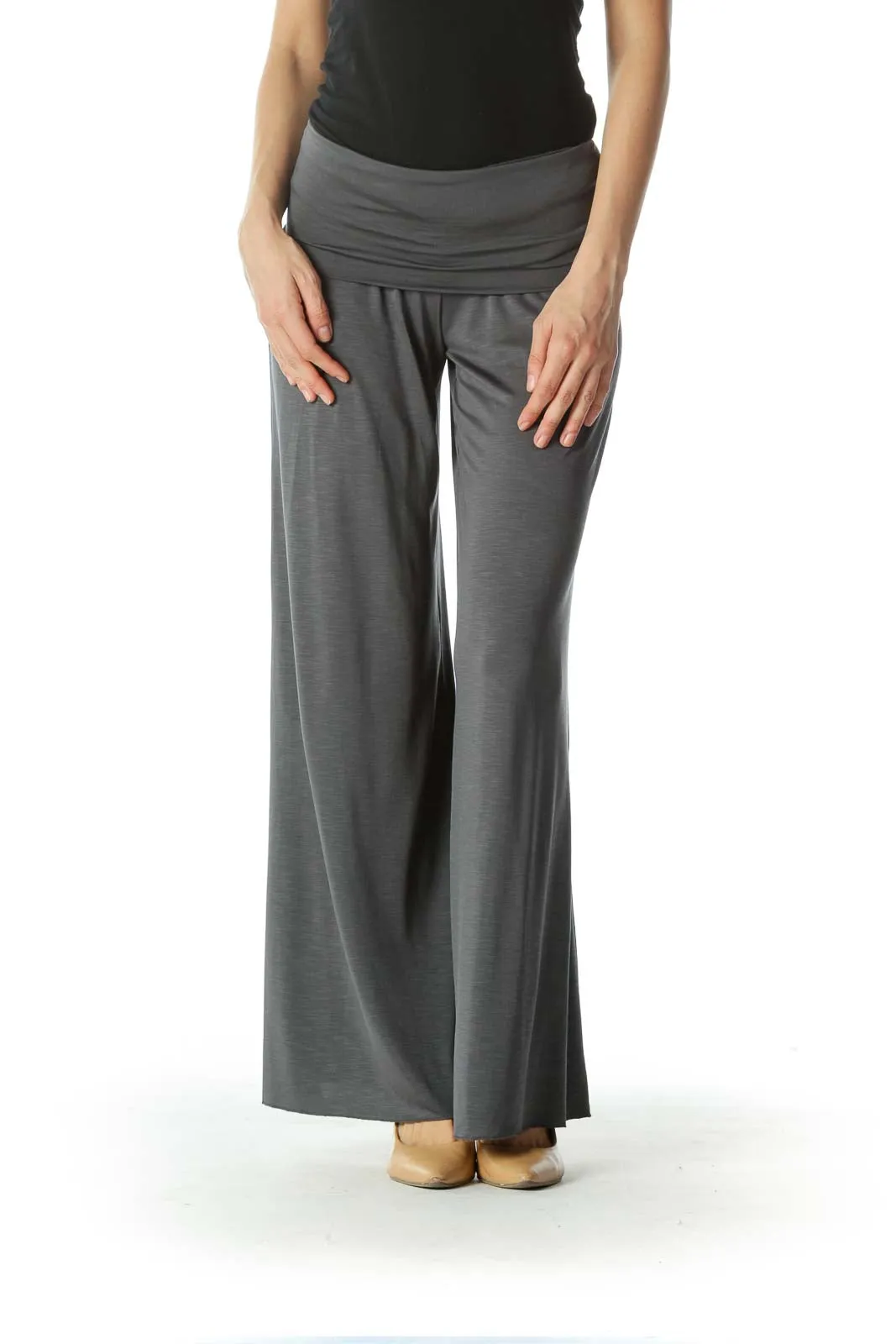 Gray Gaucho High Waisted Pant