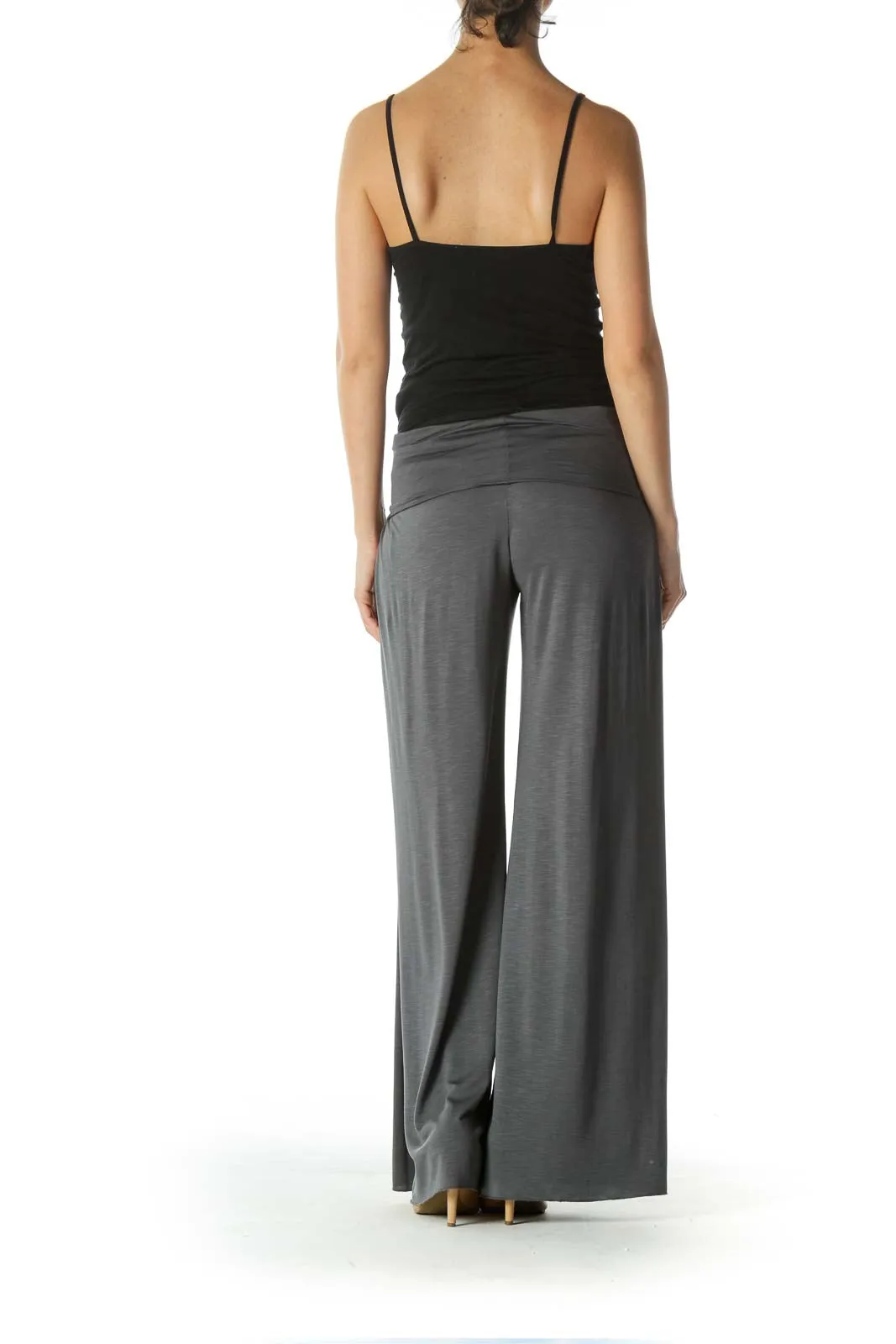 Gray Gaucho High Waisted Pant