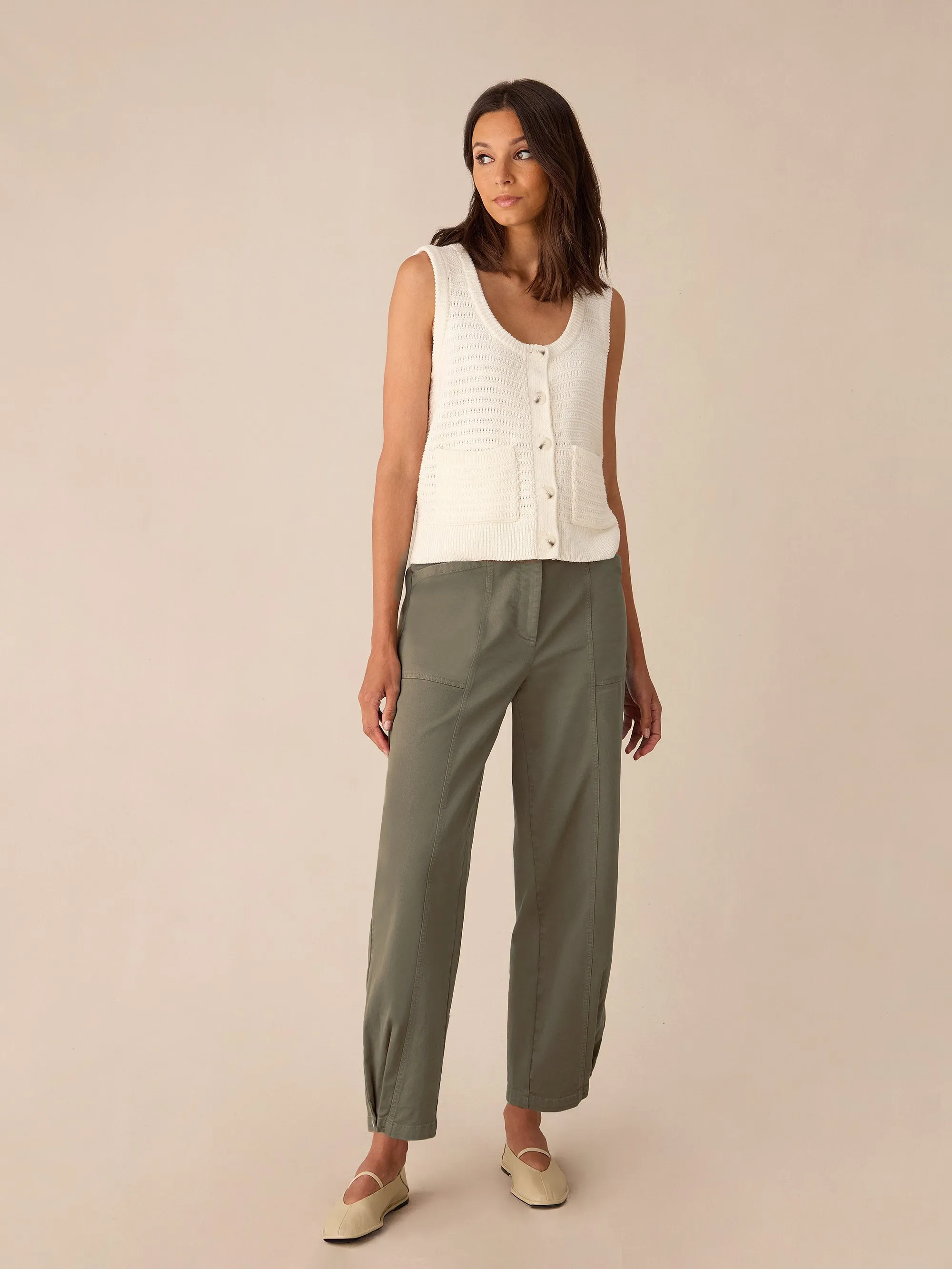 Khaki Cargo Trousers