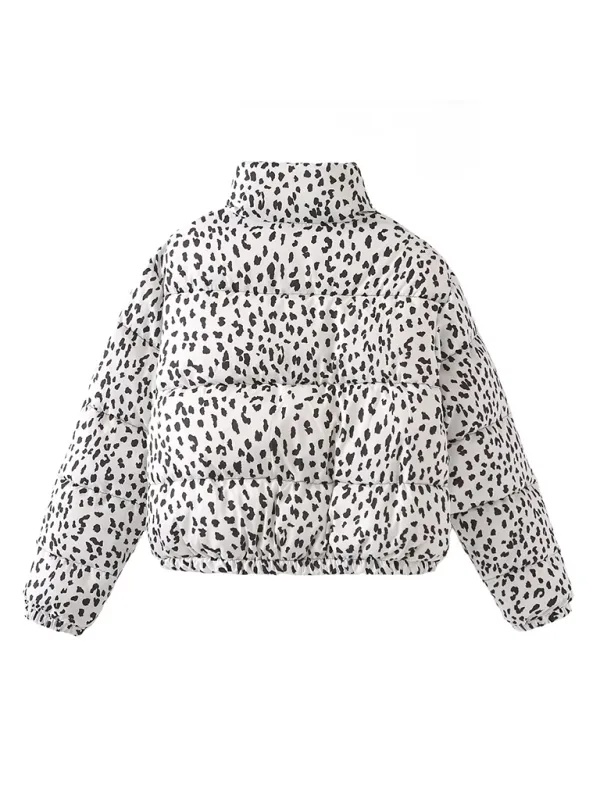 Leopard Print Puffer Jacket for Chilly Evenings