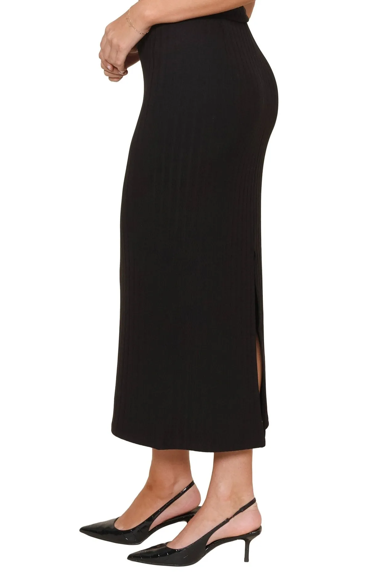 Louisa Rib Midi Skirt