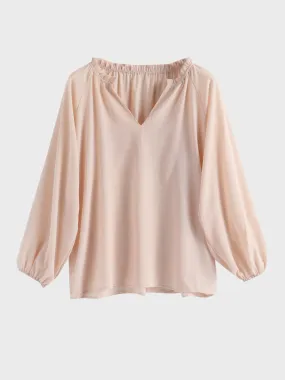 Midsize Sweet V-Neck Blouse