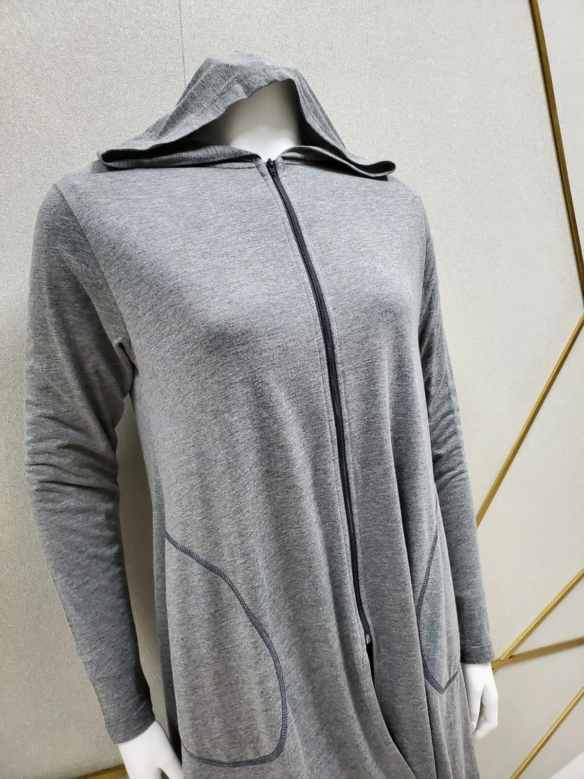 Minimalist Short Grey Nightshirt & Lounge Hoodie