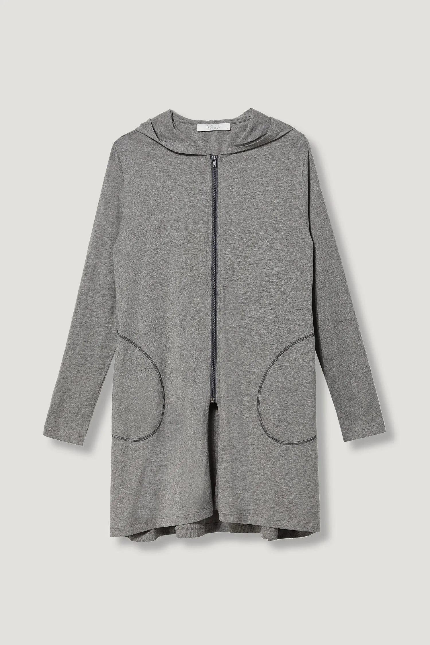 Minimalist Short Grey Nightshirt & Lounge Hoodie