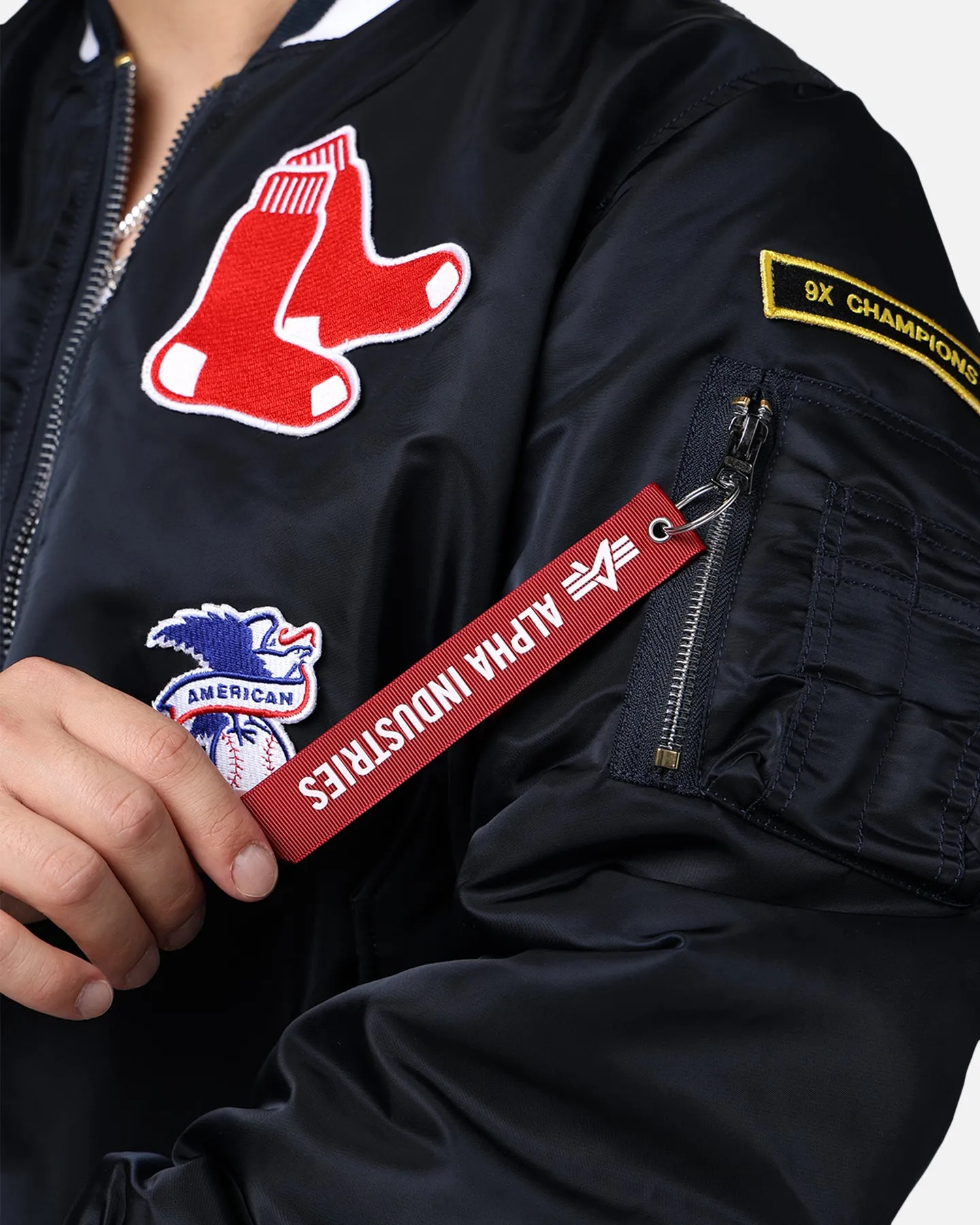 New Era X Alpha Series X MLB Boston Red Sox MA-1 Bomber Jacket Navy