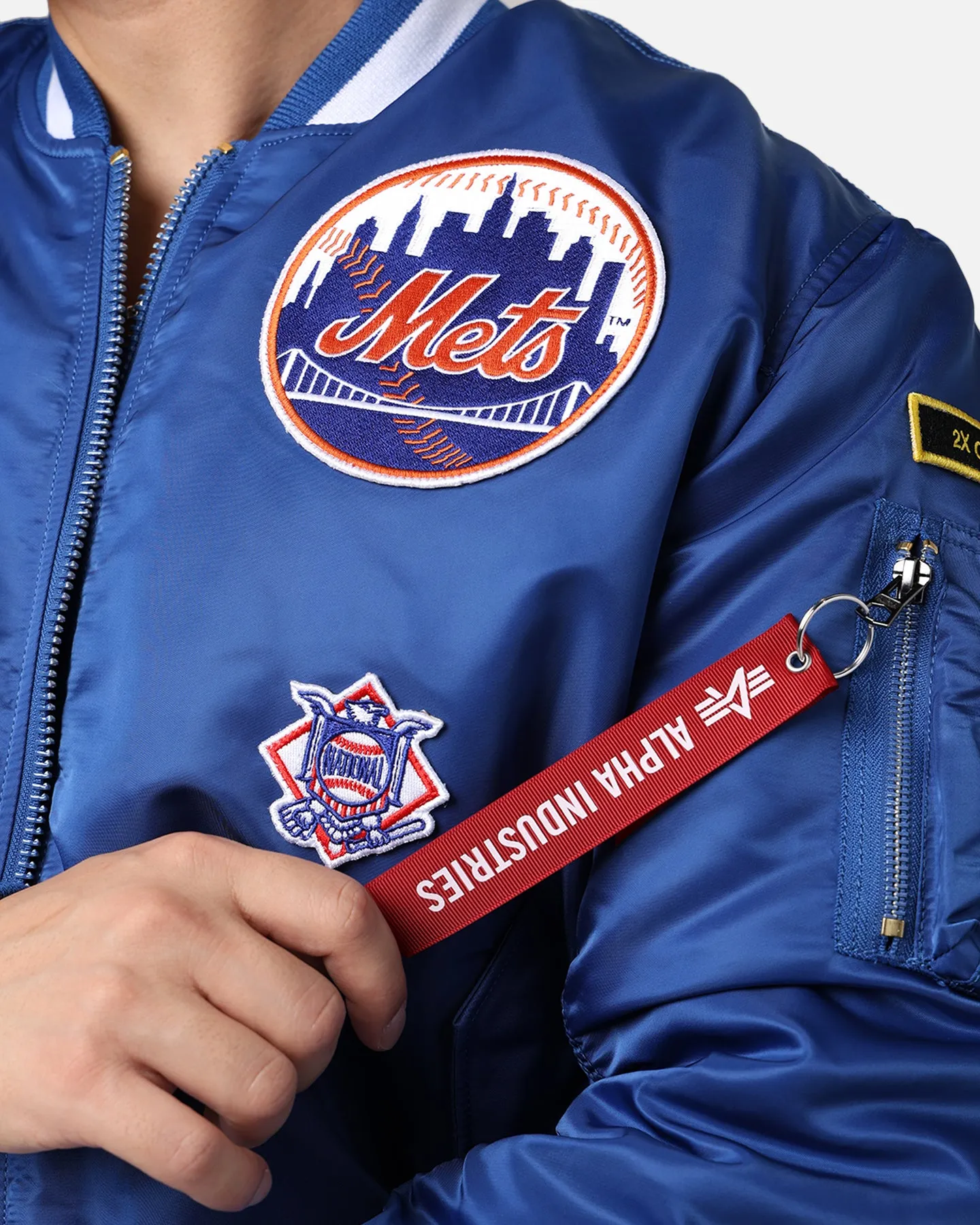 New Era X Alpha Series X MLB New York Mets MA-1 Bomber Jacket Royal