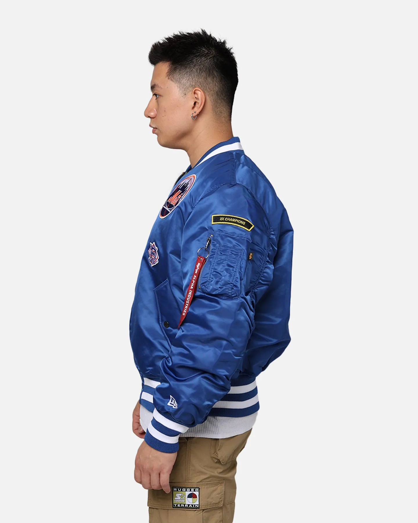 New Era X Alpha Series X MLB New York Mets MA-1 Bomber Jacket Royal