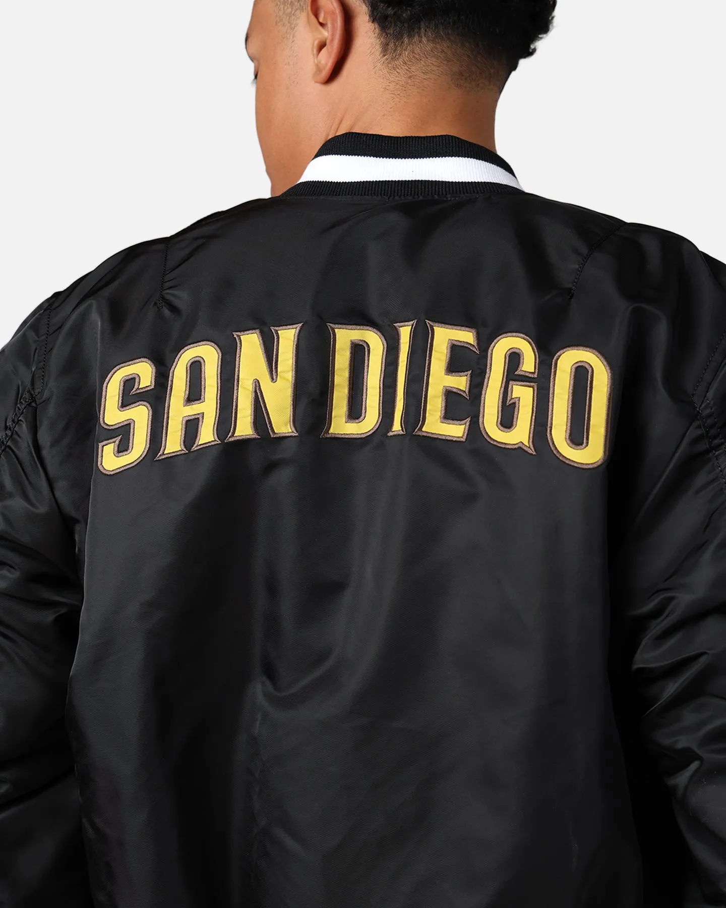 New Era X Alpha Series X MLB San Diego Padres MA-1 Bomber Jacket Black