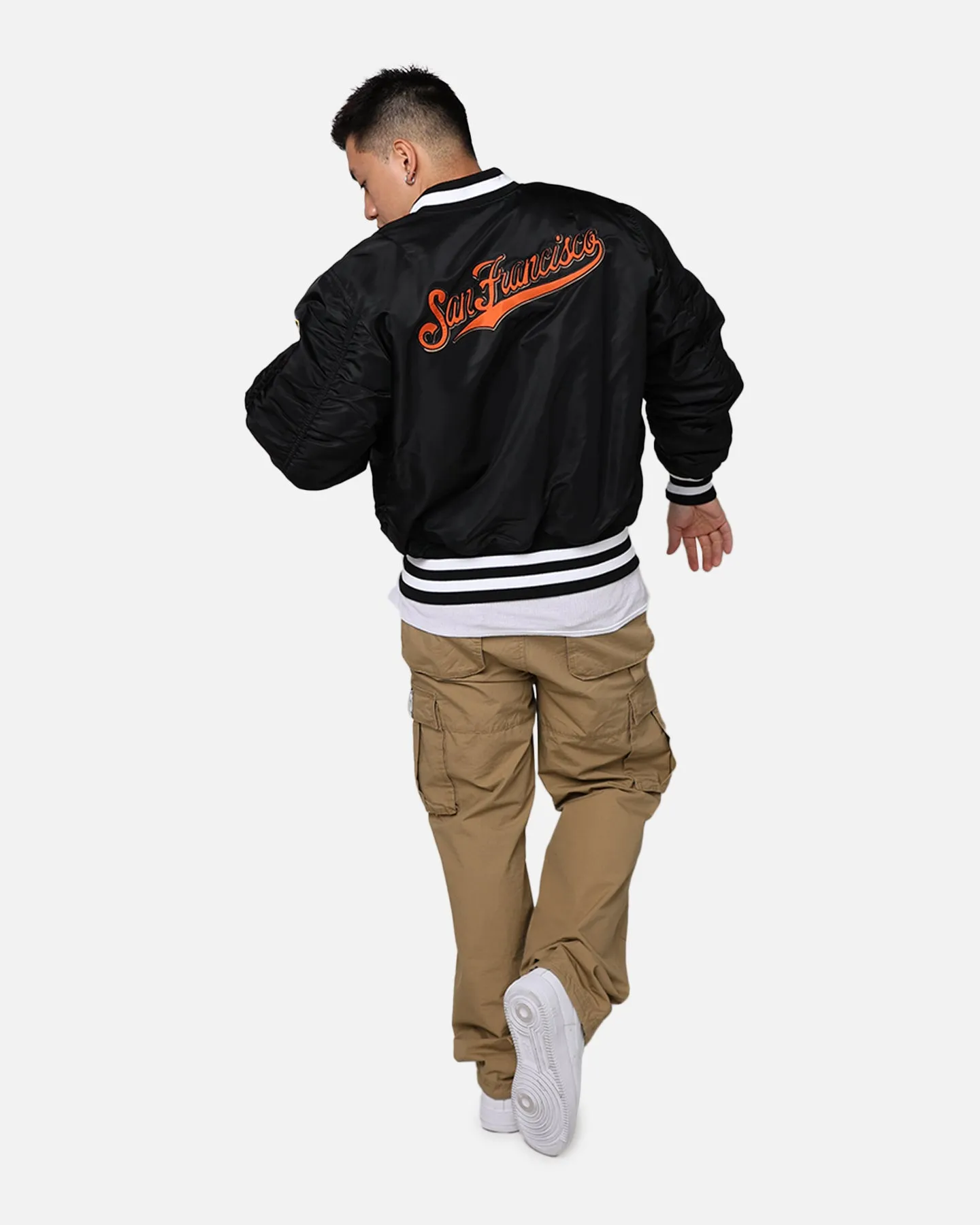 New Era X Alpha Series X MLB San Francisco Giants MA-1 Bomber Jacket Black