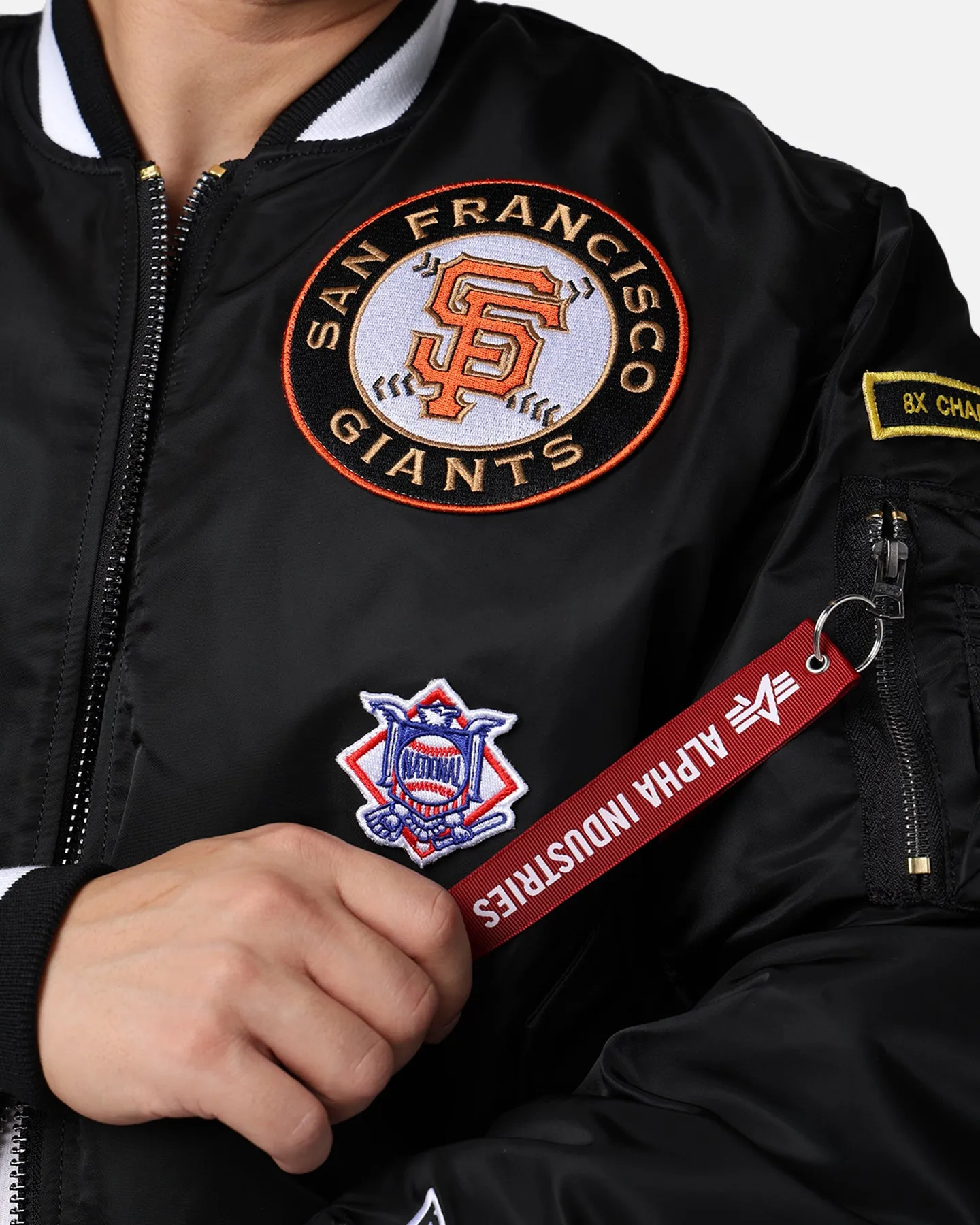 New Era X Alpha Series X MLB San Francisco Giants MA-1 Bomber Jacket Black