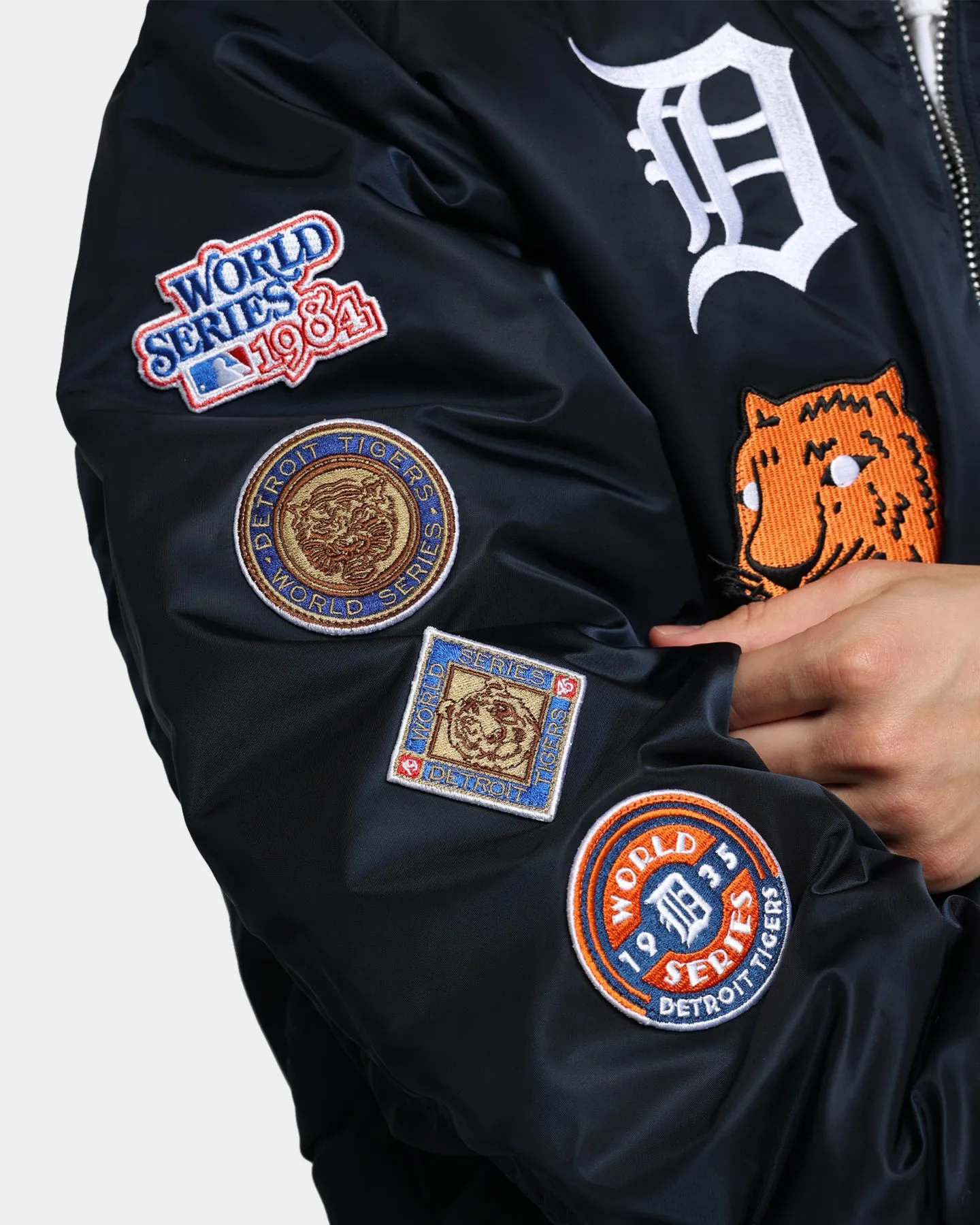 New Era X Alpha Series X NFL Detroit Tigers MA-1 Bomber Jacket Blue