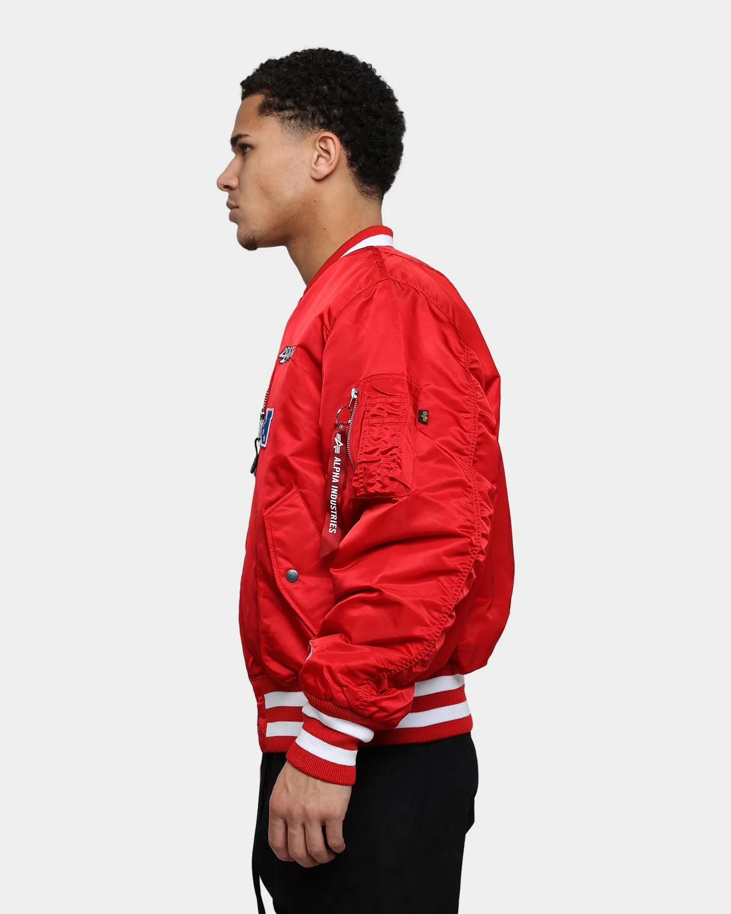 New Era X Alpha Series X NFL San Francisco 49ers MA-1 Bomber Jacket Red