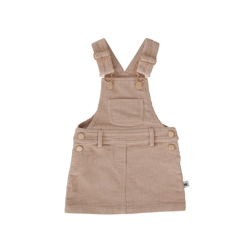 Peggy Empire Pinafore In Ivory Cream