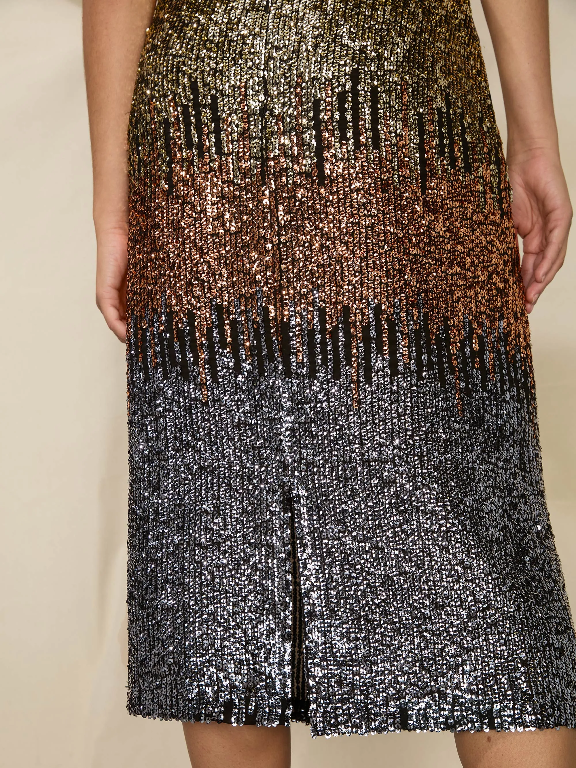 Petite Sequin Ombre Skirt