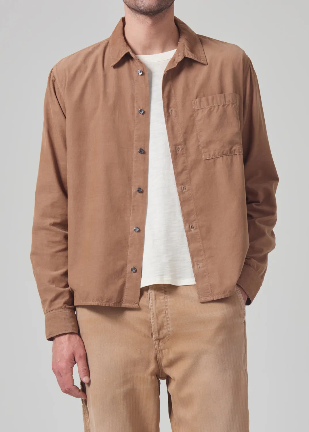 Rework Shirt Corduroy in Sahara