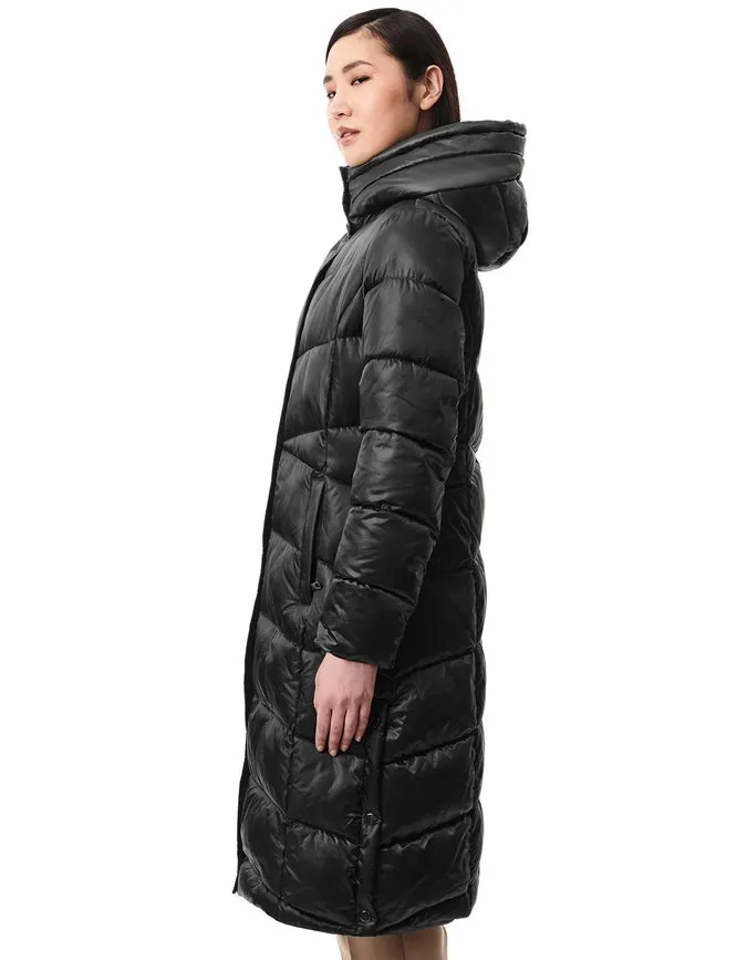 Shiny Heavy Maxi Puffer Black