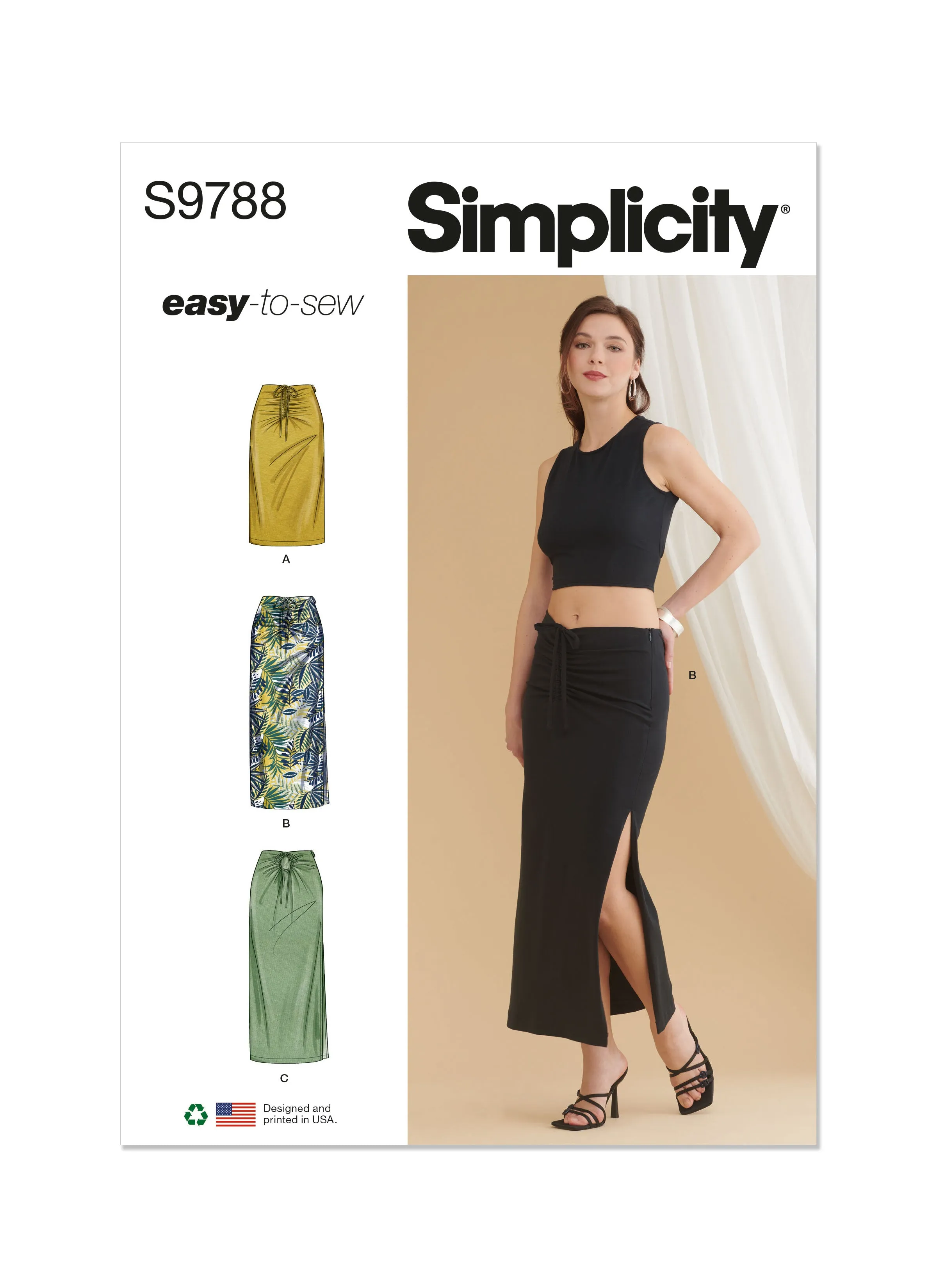 Simplicity Pattern 9788 Miss Skirt/Pants