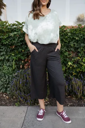 Splendid Charcoal Gaucho Pants