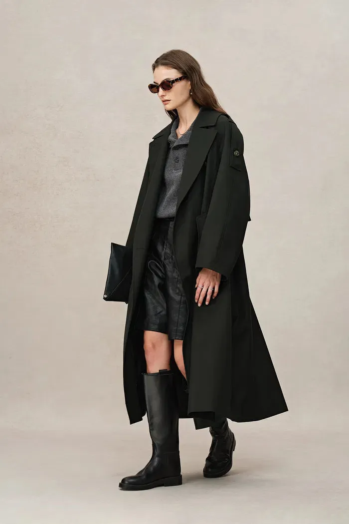 Tadao Trench Coat in Wool Twill Blend