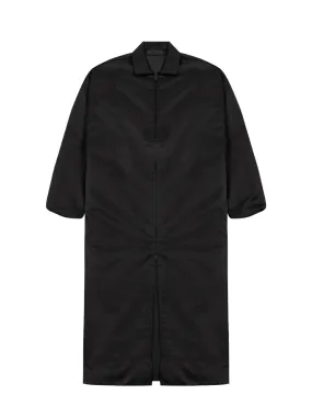 Textured Nylon Trench (Black)