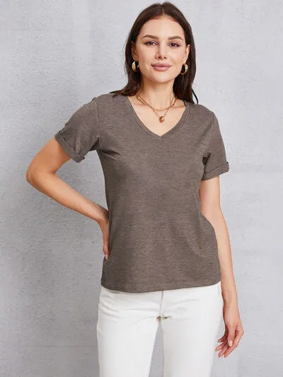 V-Neck Short Sleeve T-Shirt