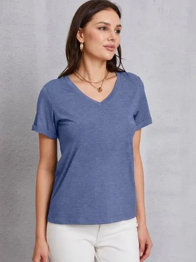 V-Neck Short Sleeve T-Shirt