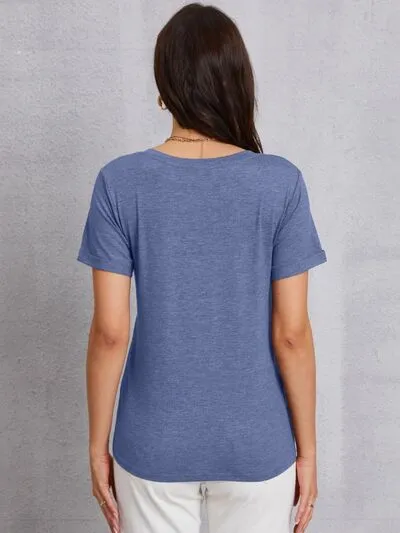 V-Neck Short Sleeve T-Shirt